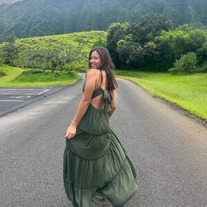 Altar’s State Summer Dress Long Green